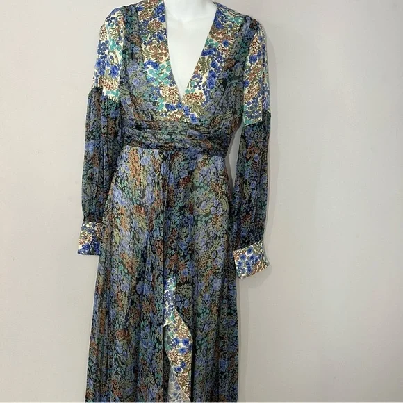 ASOS Hippie Fairycore Festival Mermaid Maxi Dress Ditsy Print Boho Floral Vamp - Picture 13 of 13